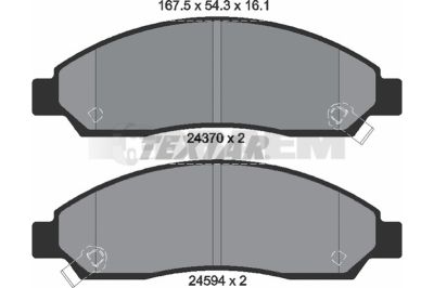 Truck and bus spare parts - Brake system - Brake discs and brake drums - Brake lining - TEX2437001