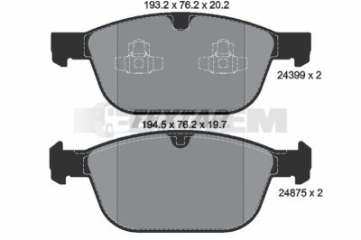 Truck and bus spare parts - Brake system - Brake discs and brake drums - Brake lining - TEX2439901