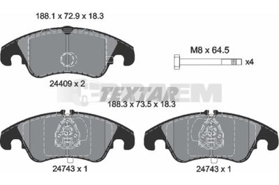 Truck and bus spare parts - Brake system - Brake discs and brake drums - Brake lining - TEX2440301