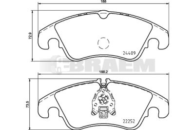 Truck and bus spare parts - Brake system - Brake discs and brake drums - Brake lining - TEX2440903