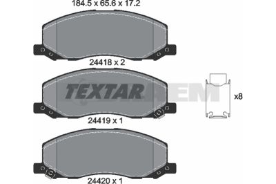 Truck and bus spare parts - Brake system - Brake discs and brake drums - Brake lining - TEX2441801