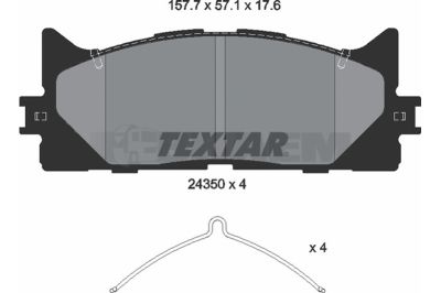 Truck and bus spare parts - Brake system - Brake discs and brake drums - Brake lining - TEX2443501