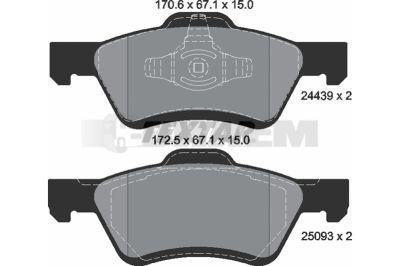 Truck and bus spare parts - Brake system - Brake discs and brake drums - Brake lining - TEX2443901