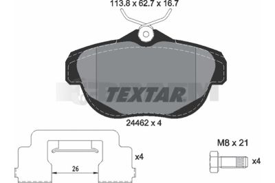 Truck and bus spare parts - Brake system - Brake discs and brake drums - Brake lining - TEX2446201