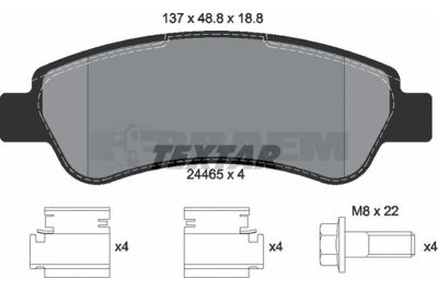 Truck and bus spare parts - Brake system - Brake discs and brake drums - Brake lining - TEX2446501