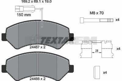 Truck and bus spare parts - Brake system - Brake discs and brake drums - Brake lining - TEX2446703