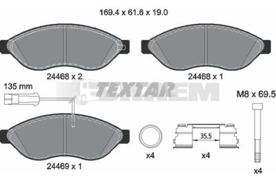 Truck and bus spare parts - Brake system - Brake discs and brake drums - Brake lining - TEX2446807