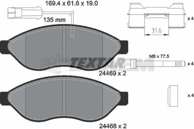 Truck and bus spare parts - Brake system - Brake discs and brake drums - Brake lining - TEX2446902