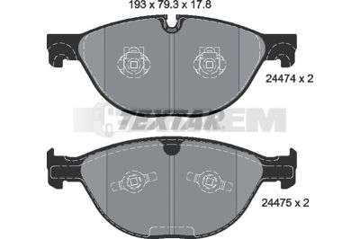 Truck and bus spare parts - Brake system - Brake discs and brake drums - Brake lining - TEX2447401