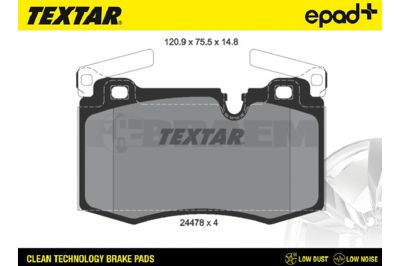 Truck and bus spare parts - Brake system - Brake discs and brake drums - Brake lining - TEX2447801