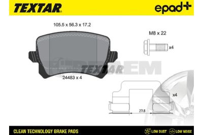 Truck and bus spare parts - Brake system - Brake discs and brake drums - Brake lining - TEX2448302