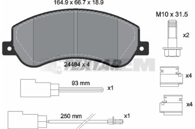 Truck and bus spare parts - Brake system - Brake discs and brake drums - Brake lining - TEX2448401