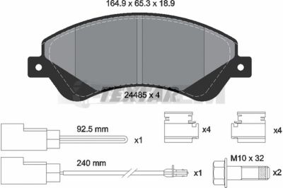 Truck and bus spare parts - Brake system - Brake discs and brake drums - Brake lining - TEX2448501