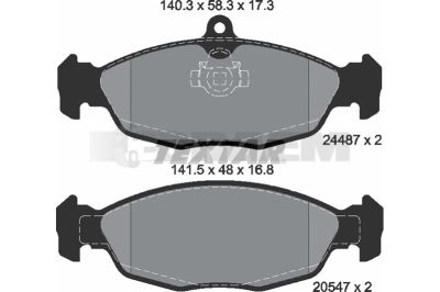 Truck and bus spare parts - Brake system - Brake discs and brake drums - Brake lining - TEX2448701