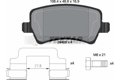 Truck and bus spare parts - Brake system - Brake discs and brake drums - Brake lining - TEX2449601