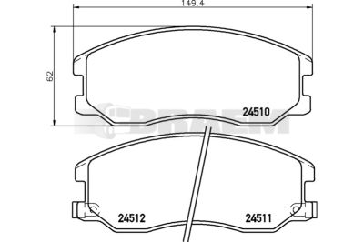 Truck and bus spare parts - Brake system - Brake discs and brake drums - Brake lining - TEX2451001