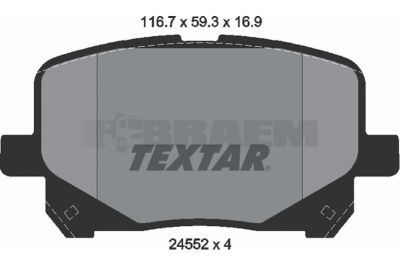 Truck and bus spare parts - Brake system - Brake discs and brake drums - Brake lining - TEX2452201