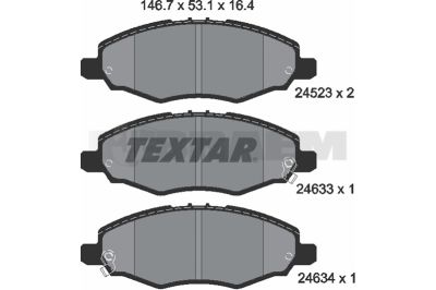 Truck and bus spare parts - Brake system - Brake discs and brake drums - Brake lining - TEX2452301