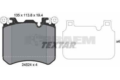 Truck and bus spare parts - Brake system - Brake discs and brake drums - Brake lining - TEX2452401