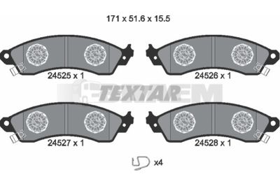 Truck and bus spare parts - Brake system - Brake discs and brake drums - Brake lining - TEX2452501