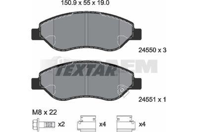 Truck and bus spare parts - Brake system - Brake discs and brake drums - Brake lining - TEX2455001