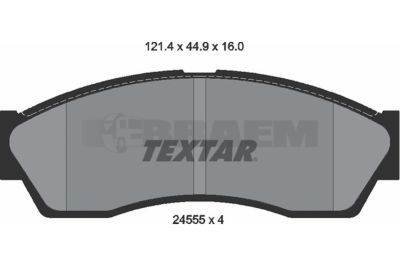 Truck and bus spare parts - Brake system - Brake discs and brake drums - Brake lining - TEX2455501
