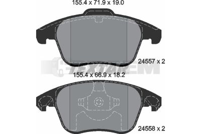 Truck and bus spare parts - Brake system - Brake discs and brake drums - Brake lining - TEX2455701