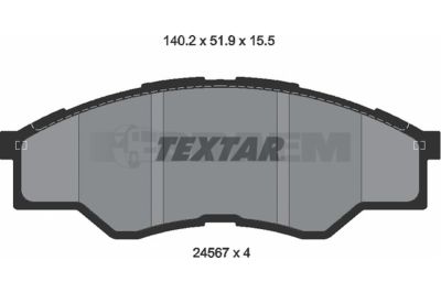 Truck and bus spare parts - Brake system - Brake discs and brake drums - Brake lining - TEX2456701