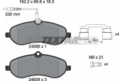 Truck and bus spare parts - Brake system - Brake discs and brake drums - Brake lining - TEX2459501