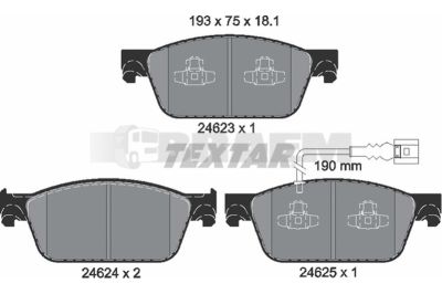 Truck and bus spare parts - Brake system - Brake discs and brake drums - Brake lining - TEX2462301