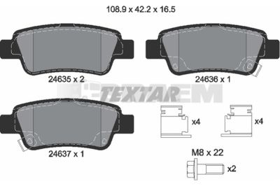 Truck and bus spare parts - Brake system - Brake discs and brake drums - Brake lining - TEX2463501