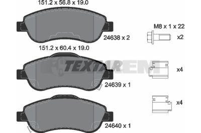 Truck and bus spare parts - Brake system - Brake discs and brake drums - Brake lining - TEX2463801