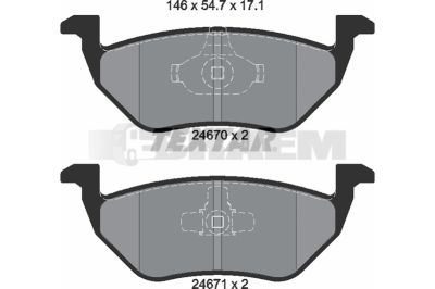 Truck and bus spare parts - Brake system - Brake discs and brake drums - Brake lining - TEX2467001