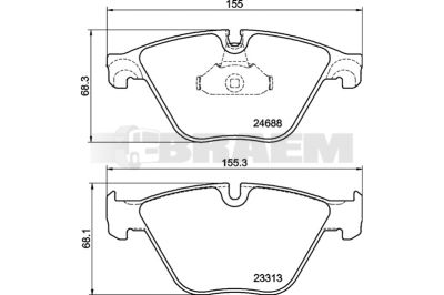 Truck and bus spare parts - Brake system - Brake discs and brake drums - Brake lining - TEX2468201