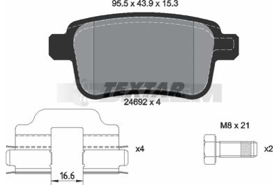 Truck and bus spare parts - Brake system - Brake discs and brake drums - Brake lining - TEX2469201
