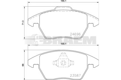Truck and bus spare parts - Brake system - Brake discs and brake drums - Brake lining - TEX2469306