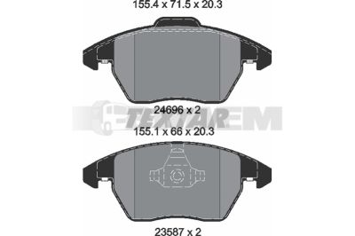 Truck and bus spare parts - Brake system - Brake discs and brake drums - Brake lining - TEX2469601