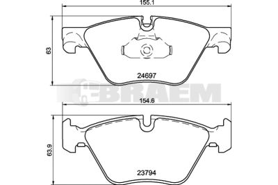 Truck and bus spare parts - Brake system - Brake discs and brake drums - Brake lining - TEX2469701
