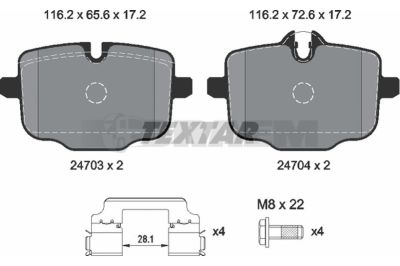 Truck and bus spare parts - Brake system - Brake discs and brake drums - Brake lining - TEX2470401