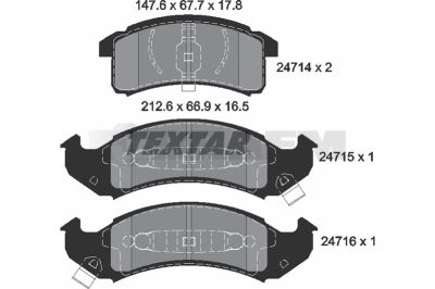 Truck and bus spare parts - Brake system - Brake discs and brake drums - Brake lining - TEX2471401