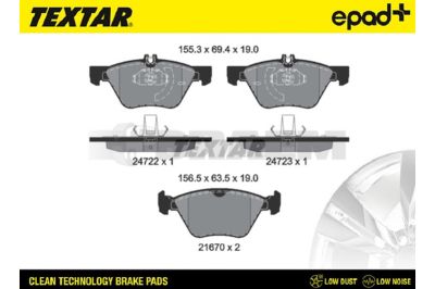 Truck and bus spare parts - Brake system - Brake discs and brake drums - Brake lining - TEX2472201