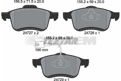 Truck and bus spare parts - Brake system - Brake discs and brake drums - Brake lining - TEX2472701