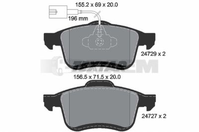Truck and bus spare parts - Brake system - Brake discs and brake drums - Brake lining - TEX2472901
