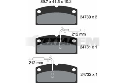 Truck and bus spare parts - Brake system - Brake discs and brake drums - Brake lining - TEX2473001