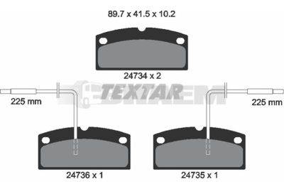 Truck and bus spare parts - Brake system - Brake discs and brake drums - Brake lining - TEX2473401