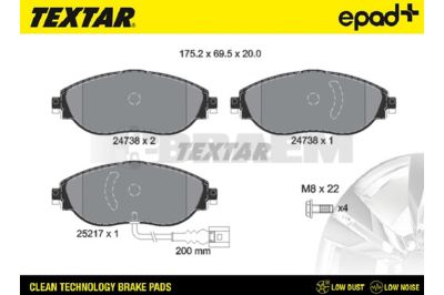 Truck and bus spare parts - Brake system - Brake discs and brake drums - Brake lining - TEX2473803