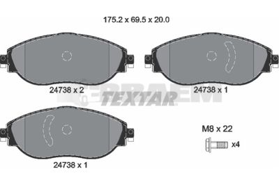Truck and bus spare parts - Brake system - Brake discs and brake drums - Brake lining - TEX2473806