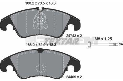 Truck and bus spare parts - Brake system - Brake discs and brake drums - Brake lining - TEX2474302