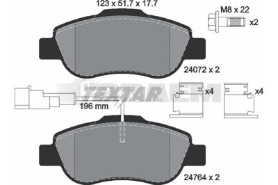 Truck and bus spare parts - Brake system - Brake discs and brake drums - Brake lining - TEX2474401