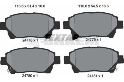 Truck and bus spare parts - Brake system - Brake discs and brake drums - Brake lining - TEX2477801